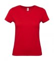 Dames T-shirt B&C E150 TW02T Red